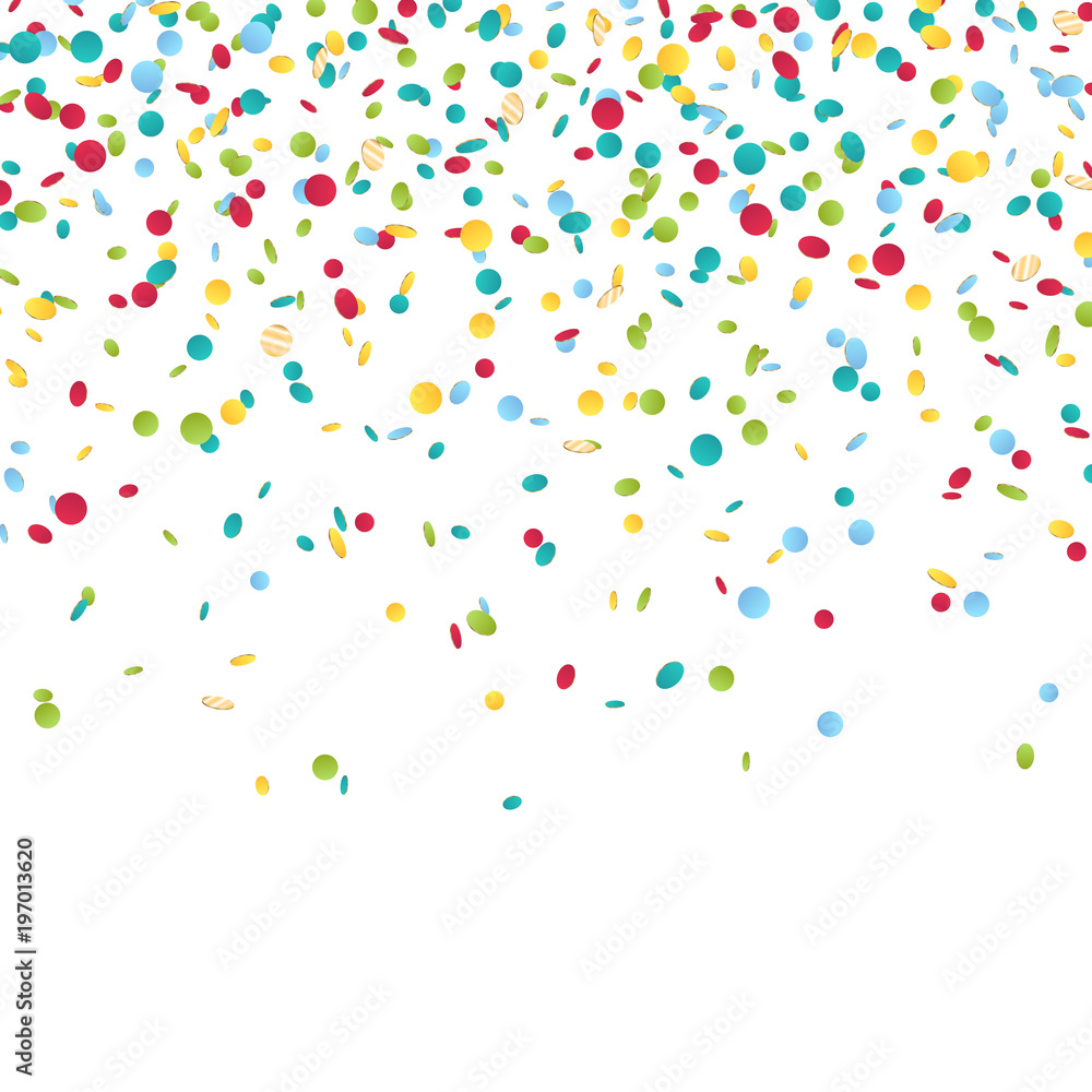 Colorful carnival confetti background.