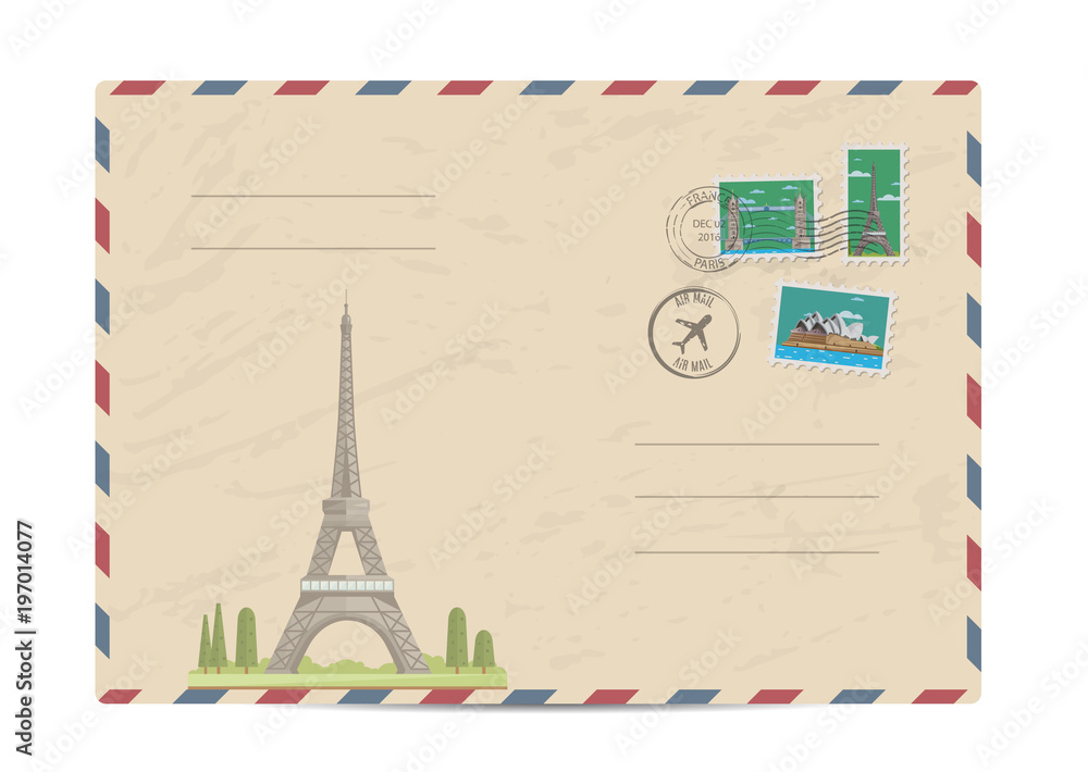 French Envelope Layout French Airmail Envelope