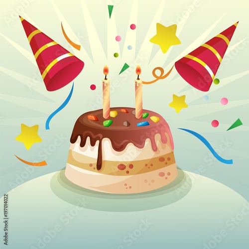 birthday card theme with sprinkles tart