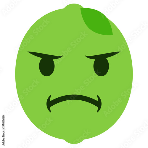 Emoji beleidigt - Limette