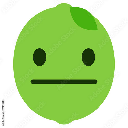 Emoji neutral - Limette