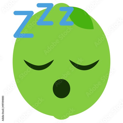 Emoji schlafend - Limette