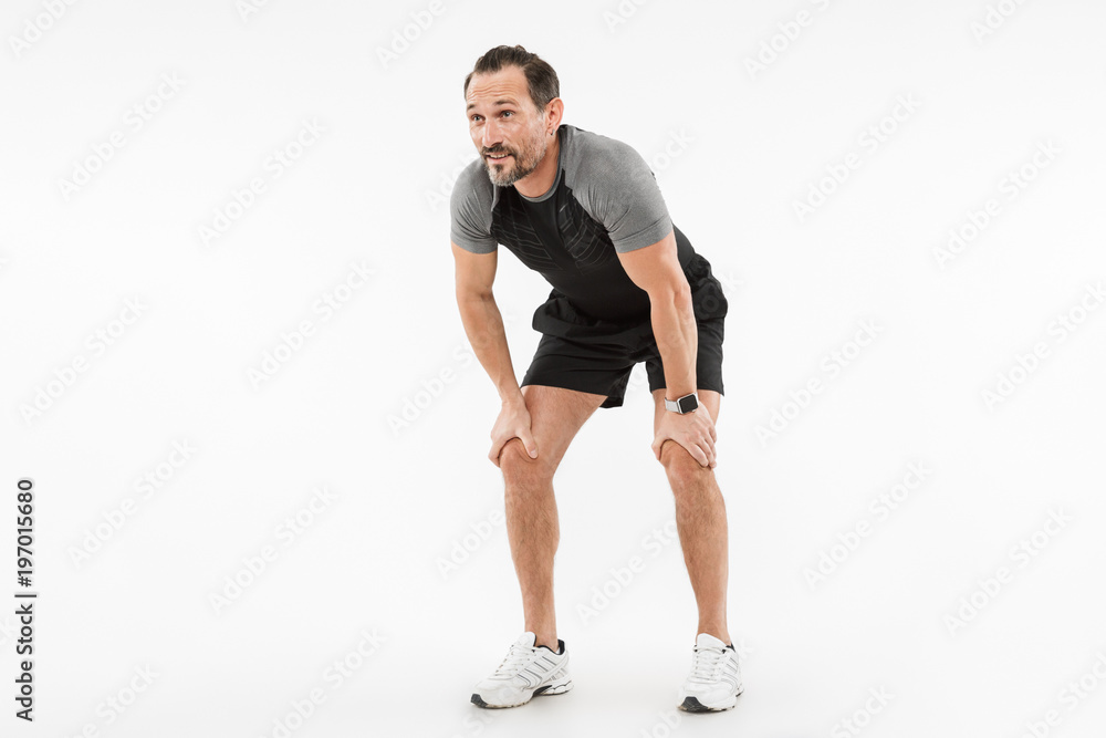 Portrait of a tired mature sportsman resting Portrait of a tired mature sportsman resting