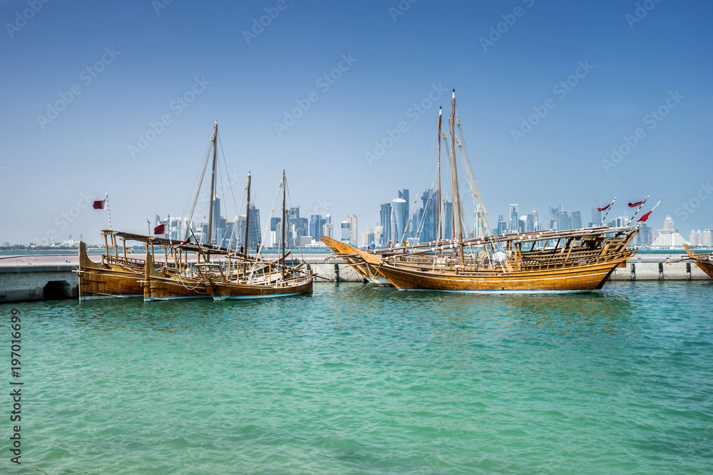 Dhow port in Doha Qatar