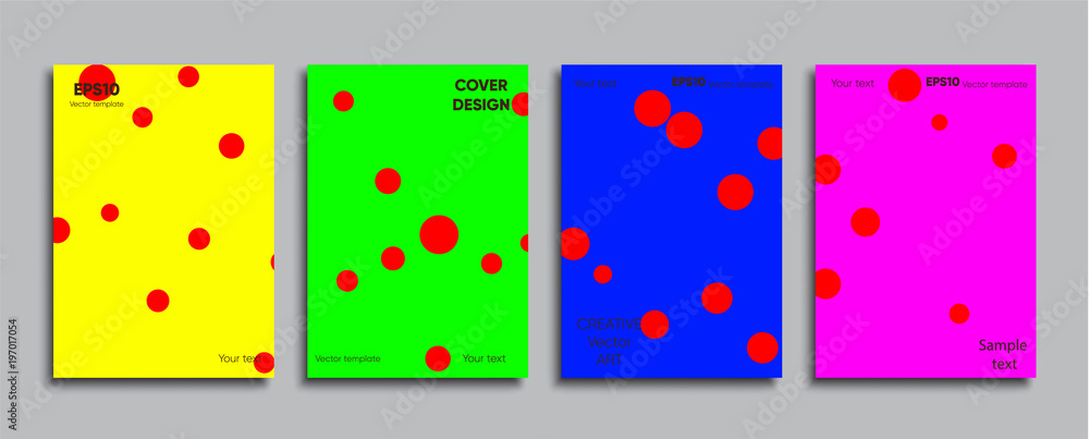 Naklejka premium Creative colored cover. Cover design.