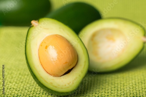 Avocado sliced open