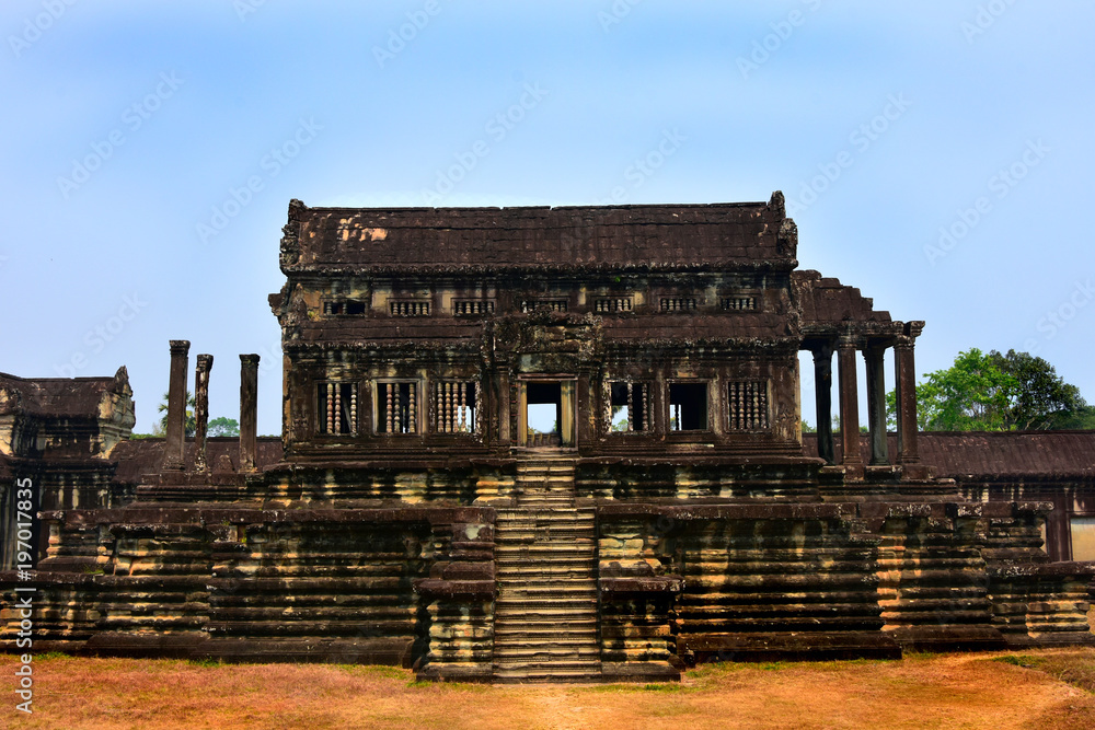 Fototapeta premium Angkor Wat temple, Siem Reap, Cambodia, february 2018
