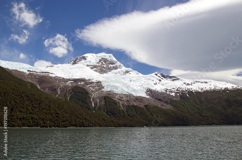 Glacier view from the Argentino Lake, Argentina photo