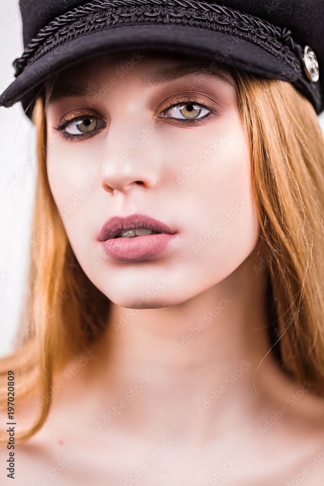 Close up portrait of beautiful sexy blonde woman with natural make up Close up portrait of beautiful sexy blonde woman with natural make up