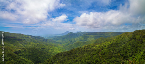 Panoramic view of Black River Gorges National Park, Gorges Viewpoint in Mauritius © foxartwork