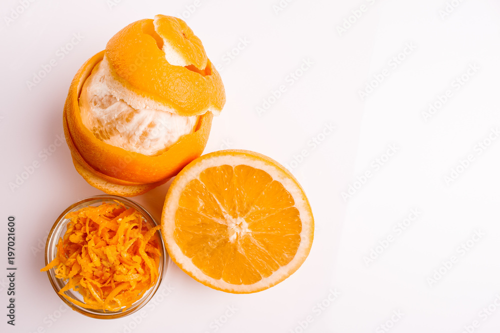oranges and juice on a white background oranges and juice on a white background