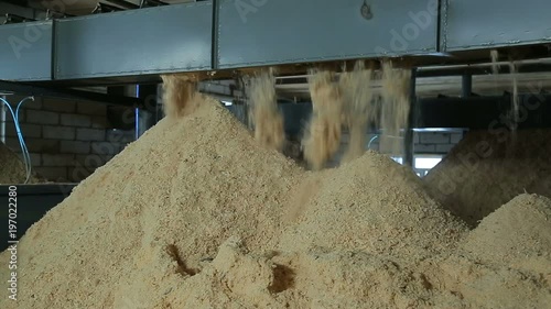 production of granules from sawdust photo