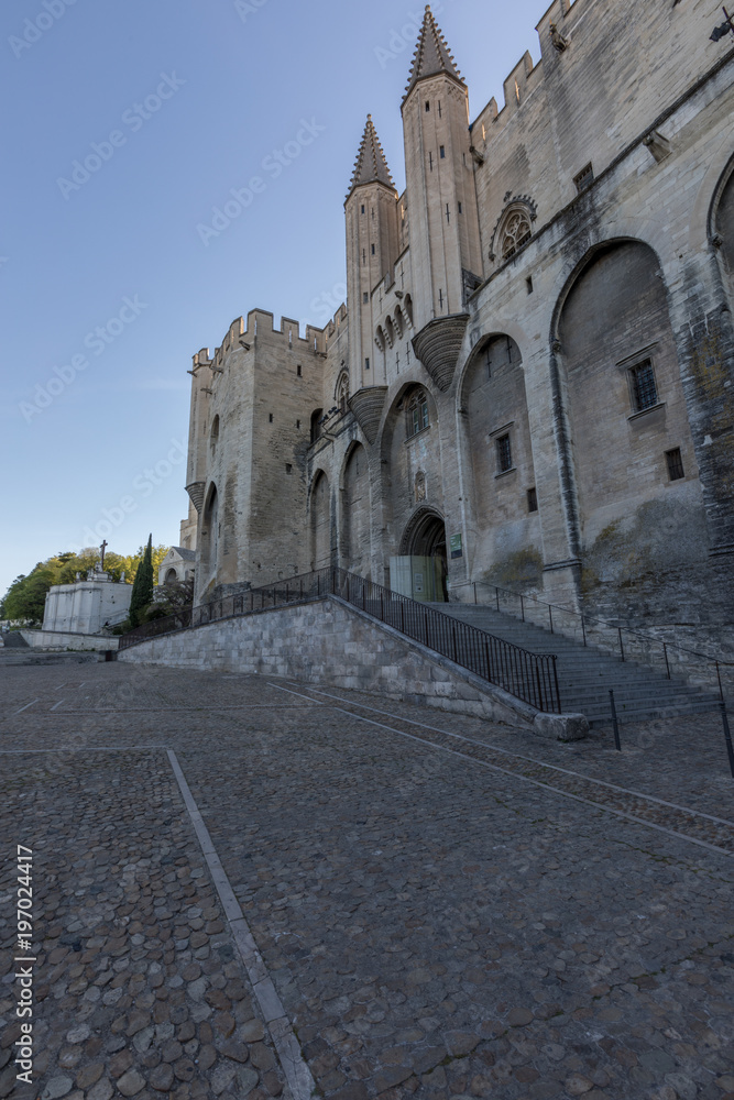 The Episcopal Palace in Avignon, France. A World Heritage Site