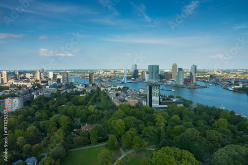 Vue aerienne - Ville de Rotterdam - Pays-bas