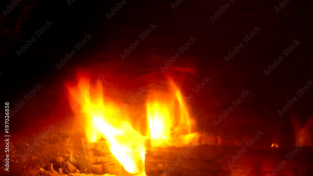 Flame from a burning fireplace. Flame from a burning fireplace.