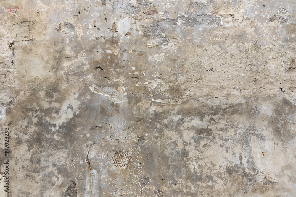 Old grungy wall cement paint texture background with scratched structure