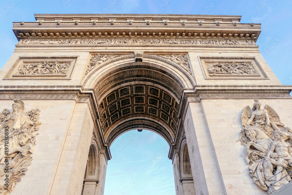 Arc de triomphe in  Paris - France