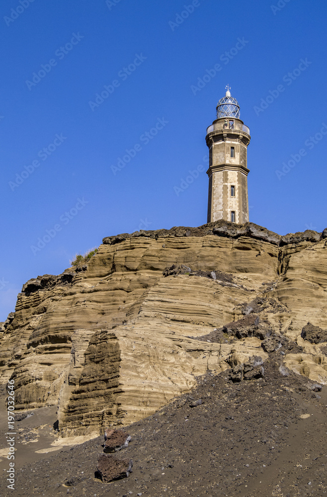 Capelinhos Lighthouse, Faial Island, Azores, Portugal