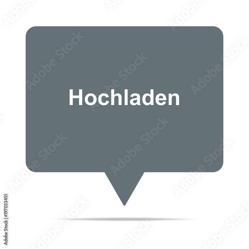 Graue Sprechblase mit Hochladen