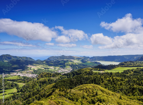 Landscape near Furnas, Sao Miguel Island, Azores, Portugal