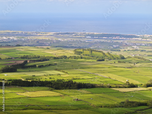 View from Serra do Cume  Terceira Island  Azores  Portugal