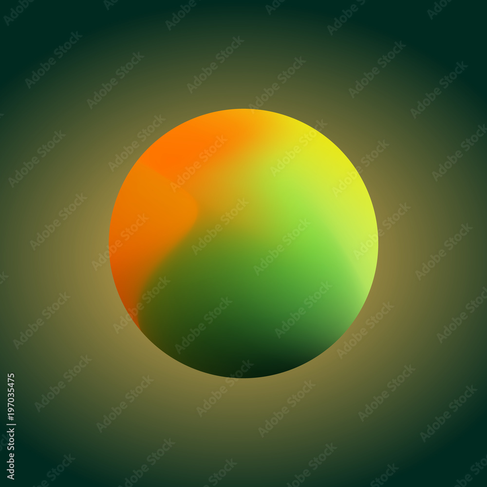 Planet Color Mesh Vector Illustration Sphere