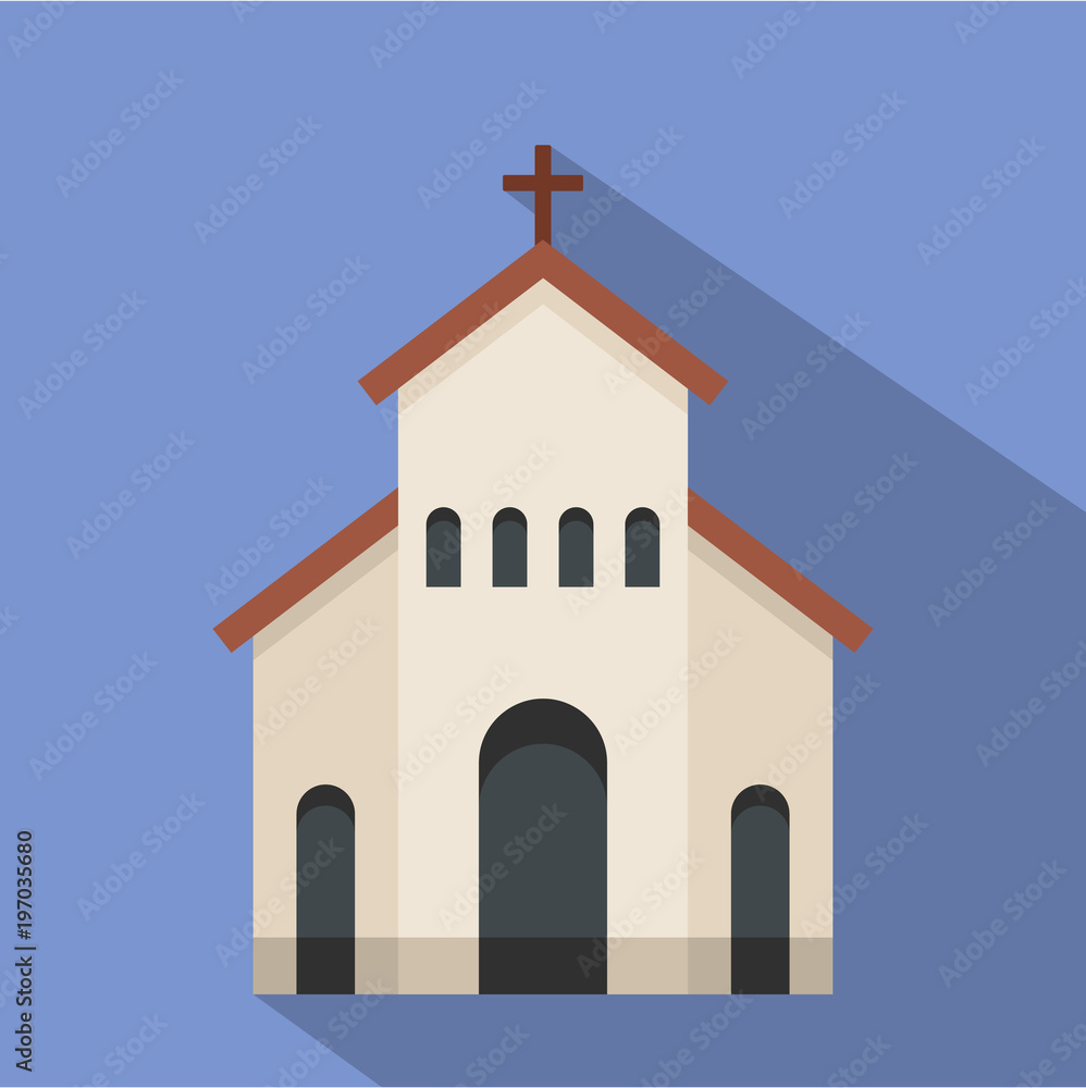 Religious church icon. Flat illustration of religious church vector icon for web
