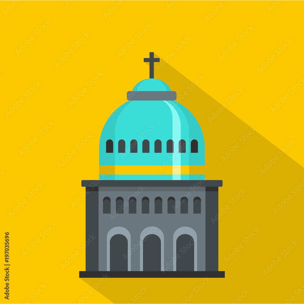 Muslim church icon. Flat illustration of muslim church vector icon for web