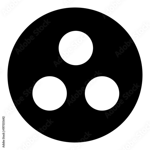 Symbol deaf-mute or workgroup icon black color illustration flat style simple image