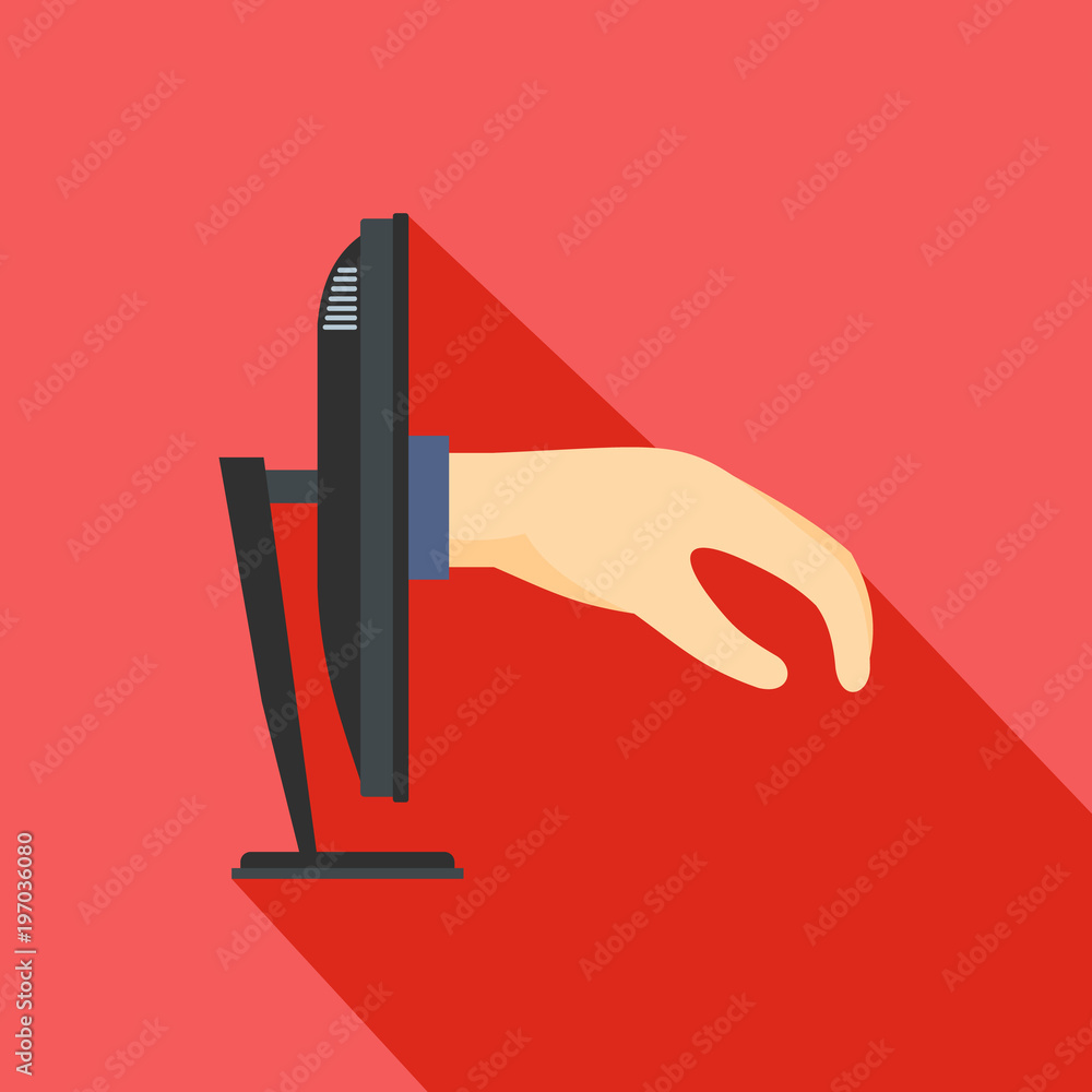 Hacker icon. Flat illustration of hacker vector icon for web Stock Vector |  Adobe Stock