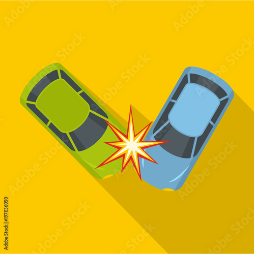 Hard collision icon. Flat illustration of hard collision vector icon for web