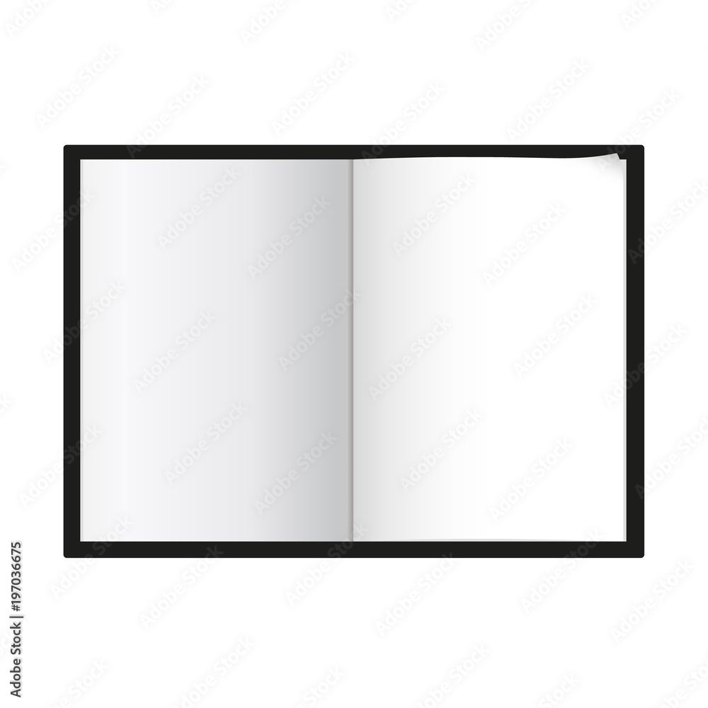 A4, A5 Notepad Template Black Cover White Page A4, A5 Notepad Template Black Cover White Page