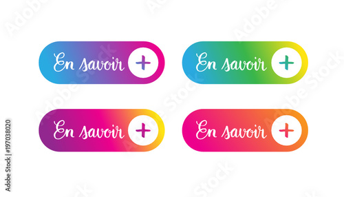 Bouton Web Vecteur "EN SAVOIR +"