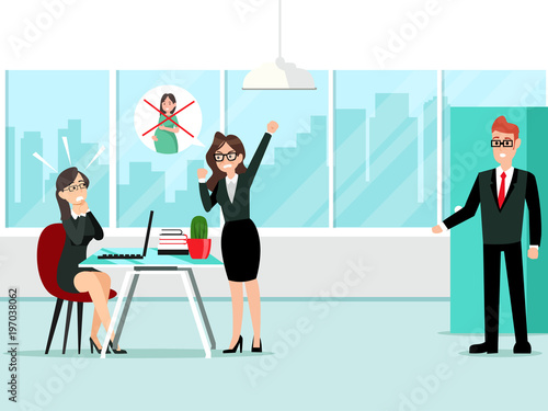 business woman angry with her friend