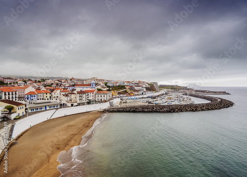 Angra do Heroismo, elevated view, Terceira Island, Azores, Portugal