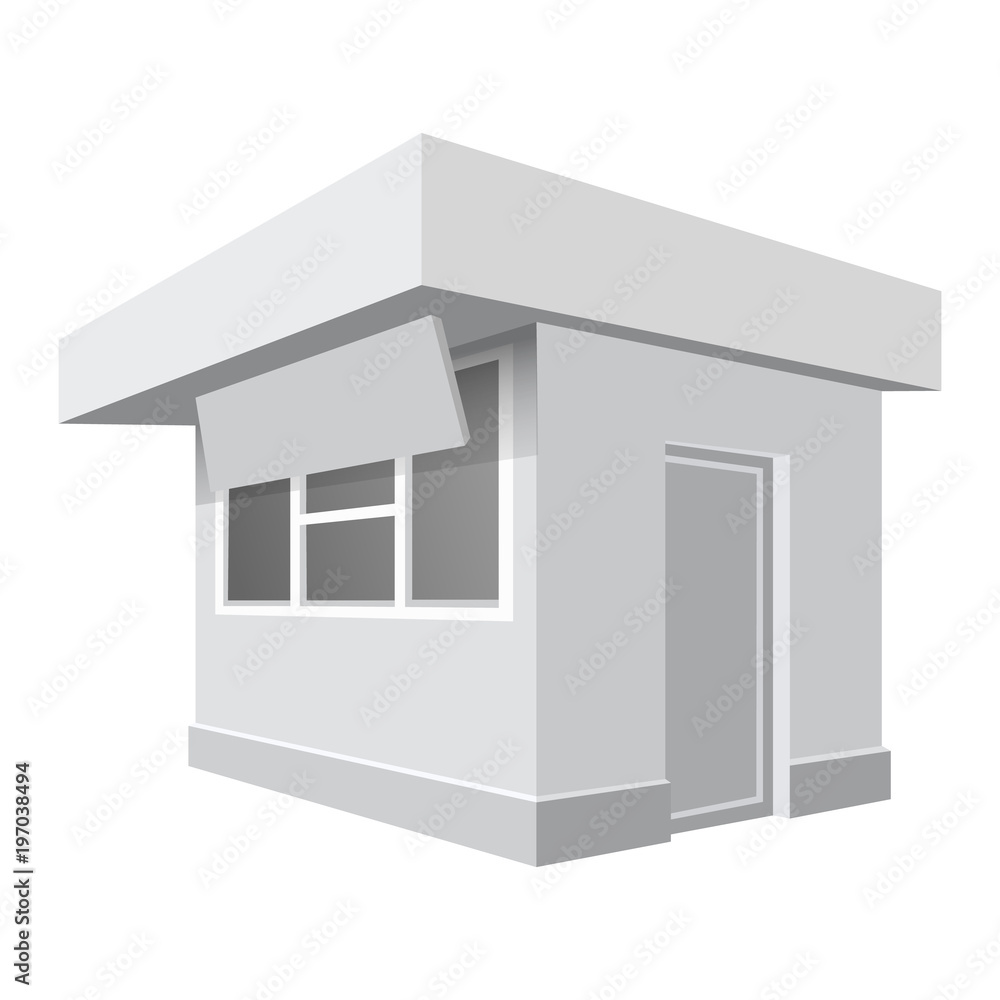Small shop mockup. Realistic illustration of small shop vector mockup for web Small shop mockup. Realistic illustration of small shop vector mockup for web