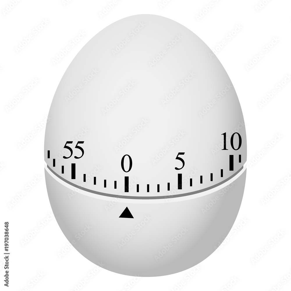 Egg timer mockup. Realistic illustration of egg timer vector mockup for