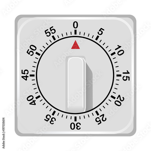 Kitchen timer mockup. Realistic illustration of kitchen timer vector mockup for web