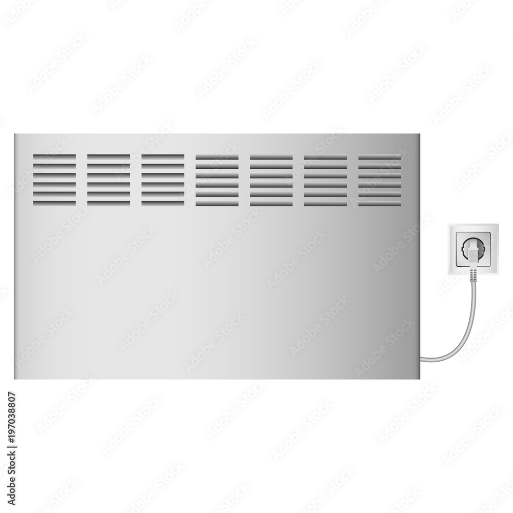Seasonal heater mockup. Realistic illustration of seasonal heater vector mockup for web Seasonal heater mockup. Realistic illustration of seasonal heater vector mockup for web