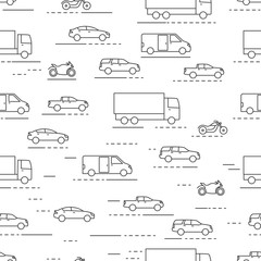 Acrylglasbilder Automuster Graues Autos Fahrräder Muster für Kinder  © telmanbagirov