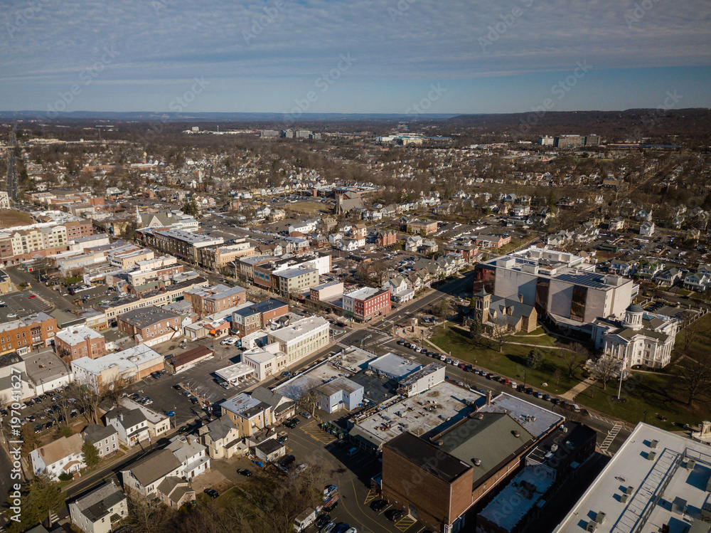 Aerial of Somerville New Jersey