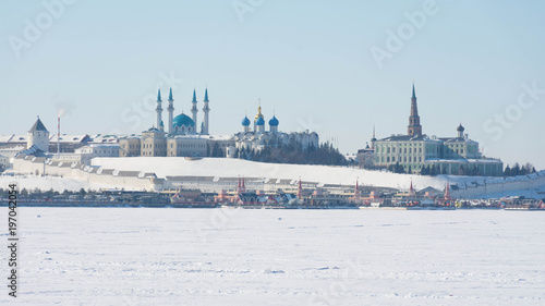 View of the Kazan Kremlin in winter