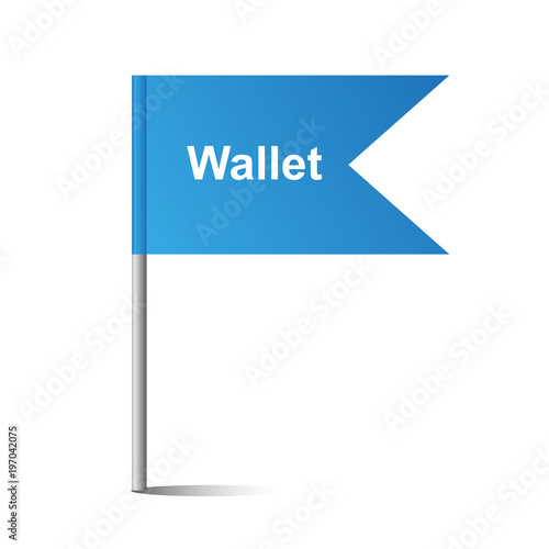 blaue Fahne - Wallet