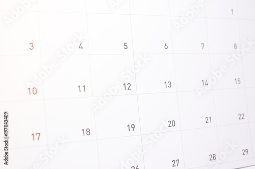 Information appointment on calendar (list to do/event in 2018) for activity background or texture.