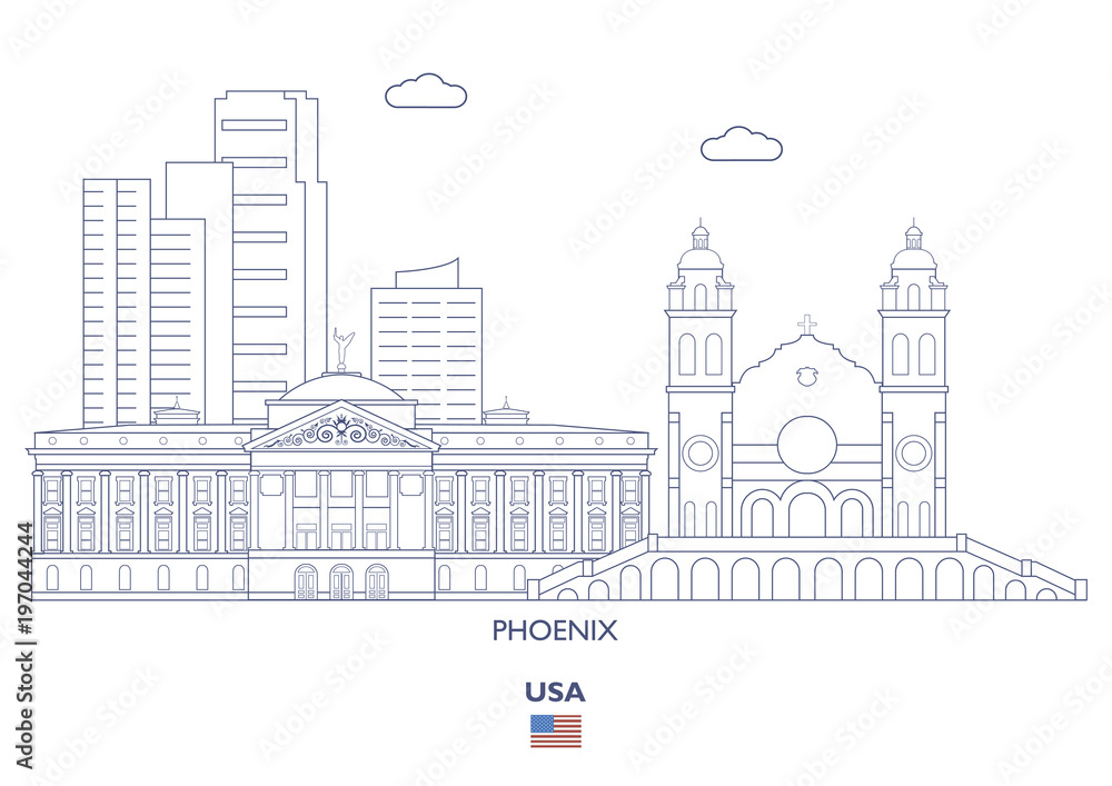 Phoenix City Skyline, USA