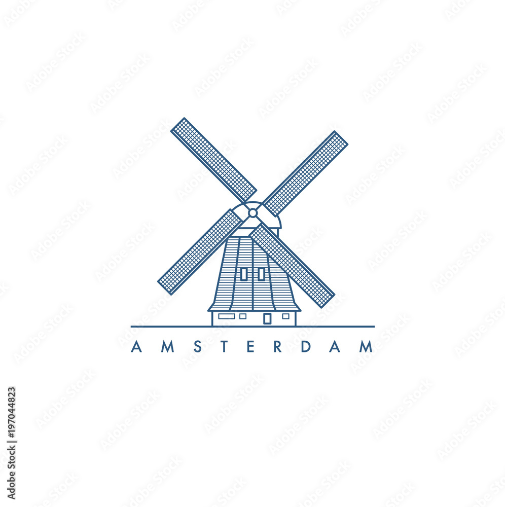 Amsterdam.  illustration.