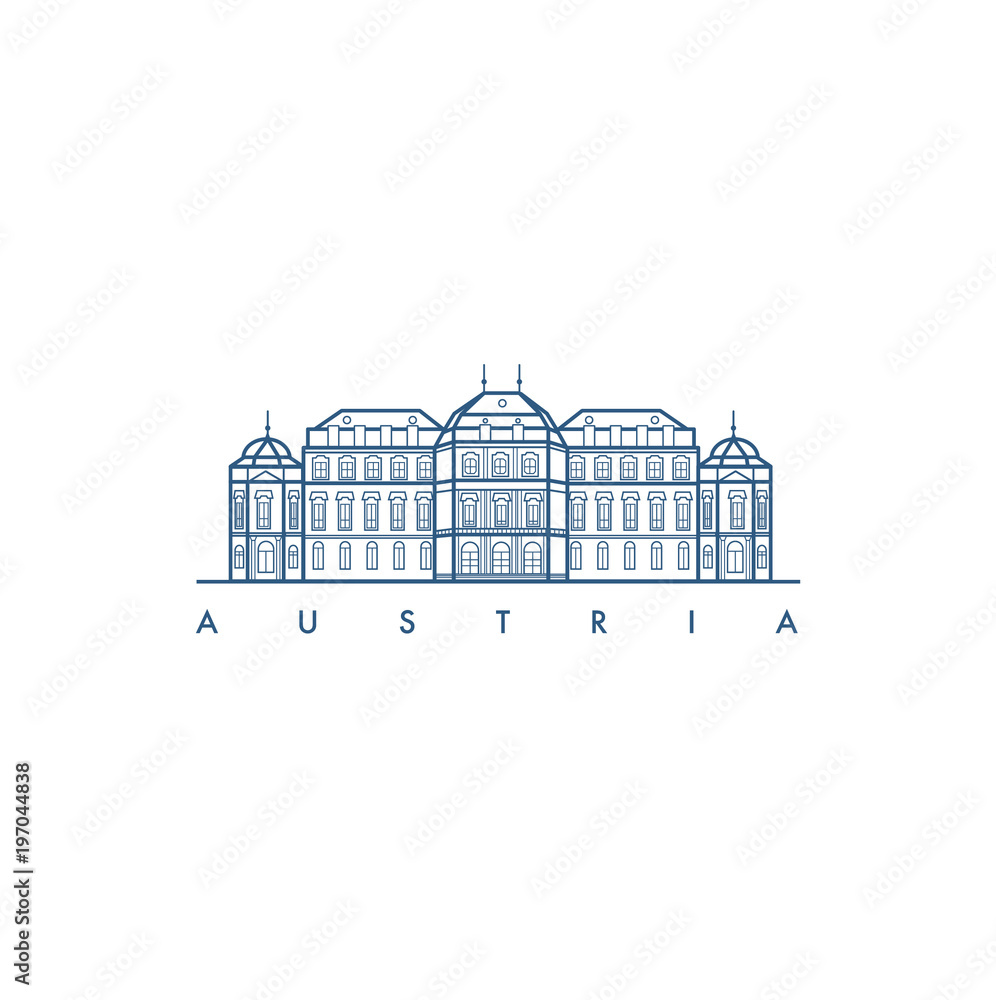 Austria. Viena. illustration.