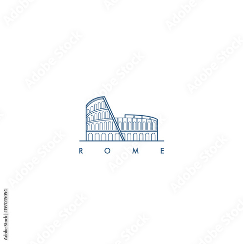 Photography Rome city. illustration.
