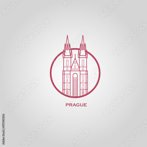 Photography Prague city.  illustration.