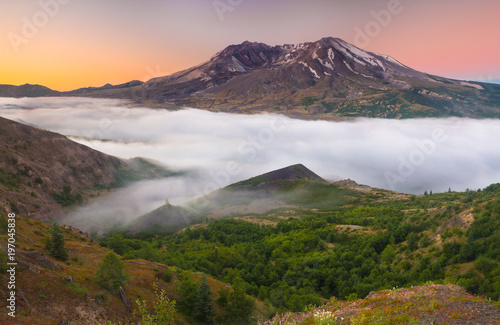 Scenic view of Mount Saint Helens